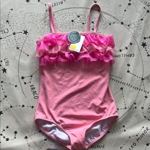 Mini Boden Pink Swimsuit with Ruffles